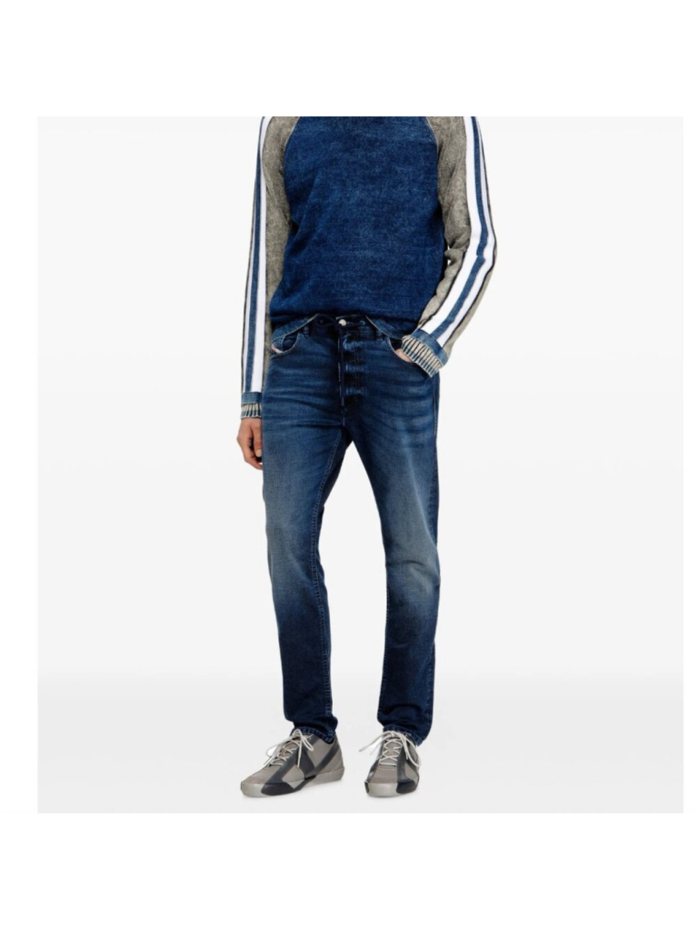 Diesel Krooley Jogger Jeans in Dark Distressed Wash Size 32 (25" Inseam)